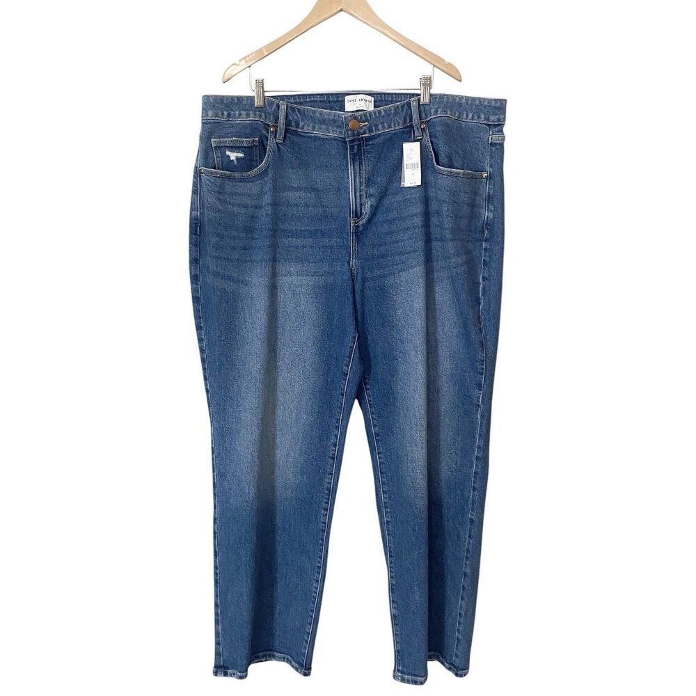 Lane Bryant Womens Size 22 Signature Fit Blue Denim Jeans Relaxed Straight Leg